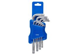 Набор ключей Г-образных TORX 9пр. (Т10, Т15, Т20, Т25, Т27, Т30, Т40, Т45, Т50) в пластиковом держателе Forsage F-5098