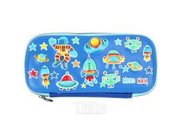 Пенал 1 отделение "ASTRONAUT" 21,5*10*5см (синий) Darvish DV-LCP301-3