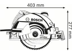 Циркулярная пила BOSCH GKS 235 Turbo в кор. (2050 Вт, 235х25 мм, до 85 мм)