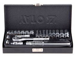 Набор инструмента 1/4" (23пр.) CrV Yato YT-14421