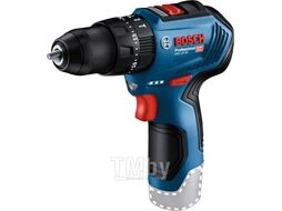 Аккум. ударная дрель-шуруповерт BOSCH GSB 12V-30 в кейсе (12.0 В, 2 акк., 2.0 А/ч Li-Ion, 2 скор., 30 Нм, шурупы до 8 мм, сверление в металле до 10 мм