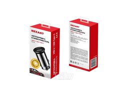 Автозарядка в прикуриватель REXANT АЗУ USB-A+USB-C, 2.4 A черная