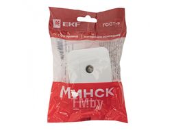 Розетка Минск TV 1-местная ОП 75Ом 5-862МГц белая EKF Basic