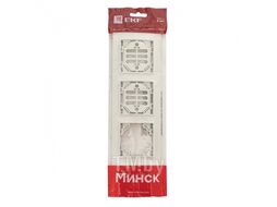 Рамка Минск 4-местная горизонтальная белая EKF Basic
