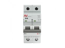 Выключатель автоматический AV-6 2P 16A (B) 6kA EKF AVERES mcb6-2-16B-av