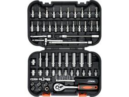 Набор инструмента 1/4" 56пр. Sthor 58643