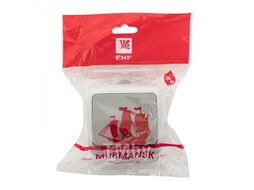 Выключатель Мурманск 1 -клавишный с индикатором 10А IP54 серый EKF