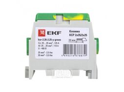 Клемма распределительная КСР с двойным винтом 2x35/2x25 желто-зеленая EKF PROxima