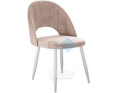 Стул DikLine 217 Микровелюр B03 BEIGE, опоры белые