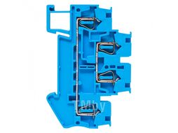 Колодка клеммная пружинная двойная JXB-ST-2.5 24А синяя EKF plc-jxb-st-2.5-4-2-blue