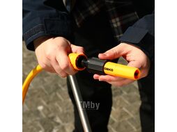 Набор для полива DKI025: катушка на колесах, шланг усиленный 1/2" 25м+2м, насадка для полива, коннекторы, 9 предмет DEKO 065-0463