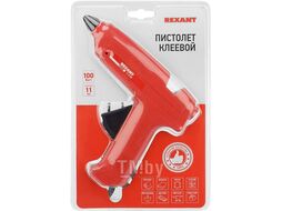 Пистолет клеевой REXANT, 100 Вт, d11 мм, без кнопки, блистер