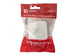 Розетка Минск RJ-45 1-местная, ОП 1А, 120В, белая EKF Basic