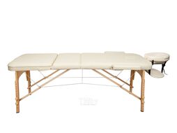 Массажный стол Atlas Sport 70 см складной 3-с деревянный (бежевый)