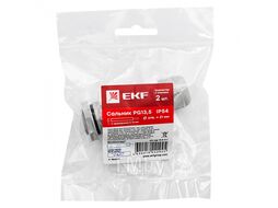 Сальник PG13,5 IP54 (2 шт) d отв. 21 мм / d провод. 6-12 мм EKF PROxima plc-pg-13.5-2-r
