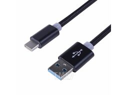 Кабель USB-Type-C/2,4A/nylon/silver/1m/REXANT