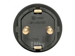 Вилка прямая каучуковая 230В, 2P+PE, 16A, IP44 EKF