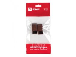 Заглушка (16х16) (4 шт) темное дерево EKF-Plast
