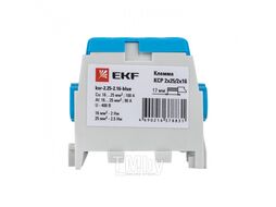 Клемма распределительная КСР с двойным винтом 2x25/2x16 синяя EKF PROxima