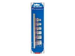 Набор торцевых головок KING TONY 3/8", TORX Е-стандарт, E8-E18, 6 предметов 3106PR