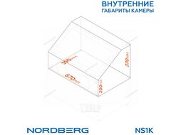 Камера пескоструйная настольная, боковая загрузка NORDBERG 110 л NS1K