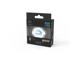 Лампа светодиодная Black 8Вт таблетка 6500К холод. бел. GX53 680лм диммир. GAUSS 108408308-D
