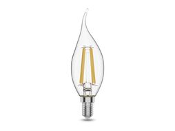 Лампа светодиодная филаментная Filament 11Вт свеча на ветру 4100К нейтр. бел. E14 830лм GAUSS 104801211