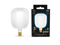 Лампа светодиодная филаментная Filament 9Вт V140 4100К нейтр. бел. E27 890лм milky GAUSS 1015802209