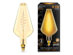 Лампа светодиодная филаментная Filament Vase 8.5Вт 2000К E27 660лм Amber Gauss 180802105