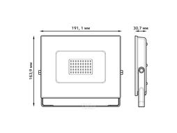 Прожектор светодиодный Elementary ДО 70Вт 6500К IP65 7200лм 175-265В черн. GAUSS 613100370