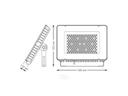 Прожектор светодиодный Qplus ДО 400Вт 6500К IP65 48000лм 100-240В графит. GAUSS 690511400