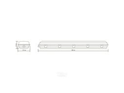 Светильник Industry ДСП СПП-Т8-G13 IP65 220-230В 660х107х61 влагозащ. линейный для светодиодных ламп 2х600мм с отражателем GAUSS 909410260
