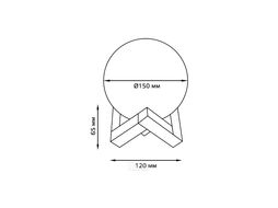 Светильник светодиодный 3D Луна 1Вт RGB 5В Li-ion 450мА d15см настольный с пультом цветной GAUSS NN003