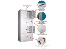 Шкаф металлический для одежды ШР 28-600 Metall ZAVOD УП-00014529