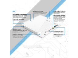 Светильник светодиодный MiR ДВО 30Вт 6500К IP40 3700лм 595х595х50мм офисный призма GAUSS G1-A0-00070-01G03-2003565