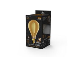Лампа светодиодная Vintage Filament Straight PS160 6Вт 890лм 2700К E27 160х290мм Amber Gauss 179802118