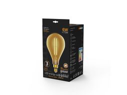 Лампа светодиодная Vintage Filament Straight PS160 6Вт 890лм 2700К E27 160х290мм Amber Gauss 179802118