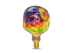 Лампа светодиодная филаментная Filament 5Вт G150 1800К тепл. бел. E27 250лм rainbow GAUSS 1007802103