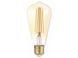 Лампа светодиодная филаментная Filament 8Вт 2400 тепл. бел. E27 740лм ST64 golden GAUSS 157802008