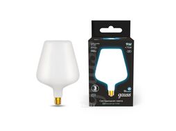 Лампа светодиодная филаментная Filament 9Вт V160 4100К нейтр. бел. E27 890лм milky GAUSS 1016802209