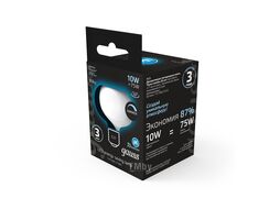 Лампа светодиодная филаментная Filament 10Вт A190 4100К нейтр. бел. E27 890лм диммир. milky GAUSS 1017802210-D