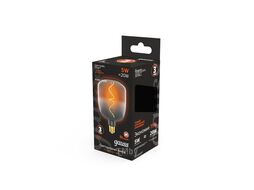 Лампа светодиодная филаментная Filament 5Вт V140 1800К тепл. бел. E27 200лм flexible black-clear GAUSS 1008802105