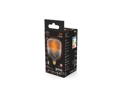 Лампа светодиодная филаментная Filament 5Вт V140 1800К тепл. бел. E27 200лм flexible black-clear GAUSS 1008802105