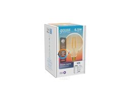 Лампа светодиодная филаментная умная Smart Home Filament 6.5Вт G95 2000-5500К E27 720лм измен. цветов. темпер. + диммир. управление по Wi-Fi GAUSS 1340112