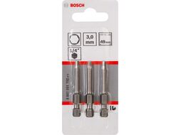 Насадка-бита с шестигранным шлицем Extra-Hart HEX3 49мм (3шт) 2.607.001.732 BOSCH