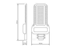 Светильник светодиодный Qplus ДКУ 120Вт 5000К IP65 14400лм 120-260В 535х260х64мм уличный КСС "Ш" GAUSS 629535320