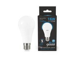 Лампа светодиодная Black 16Вт A60 6500К холод. бел. E27 1520лм GAUSS 102502316