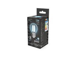 Лампа светодиодная филаментная Filament 13Вт Шар 4100К E27 1150лм GAUSS 105802213