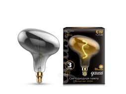 Лампа светодиодная филаментная Filament 6Вт FD180 2400К тепл. бел. E27 240лм flexible gray GAUSS 165802008