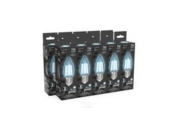 Лампа светодиодная филаментная Filament 7Вт Свеча 4100К E27 580лм GAUSS 103802207